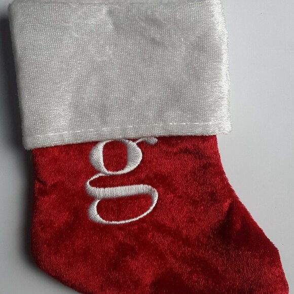 NWT Mini Christmas Stocking Monogram Letter - Pick a letter - Picture 2 of 5